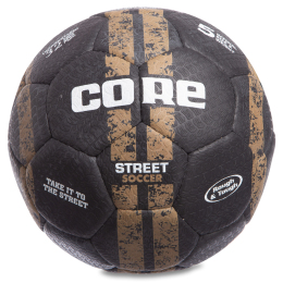 М'яч для вуличного футболу CORE STREET SOCCER №5 CRS-044 чорний-коричневий