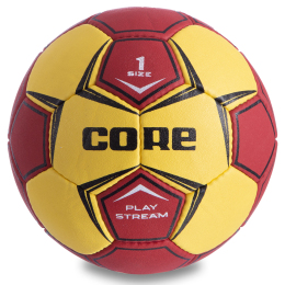 М'яч для гандболу CORE PLAY STREAM CRH-049-1 №1 жовтий-червоний
