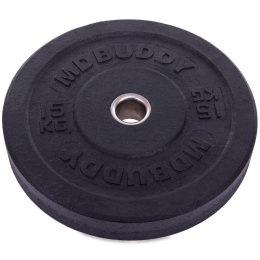 Блины (диски) бамперные для кроссфита Zelart Bumper Plates TA-2676-15 51мм 15кг черный