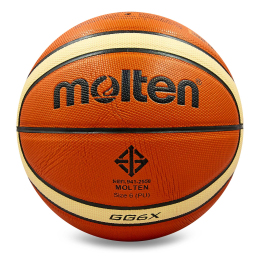 Мяч баскетбольный MOLTEN BGG6X №6 PU оранжевый-бежевый