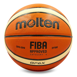 Мяч баскетбольный MOLTEN BGF6X №6 PU оранжевый-бежевый