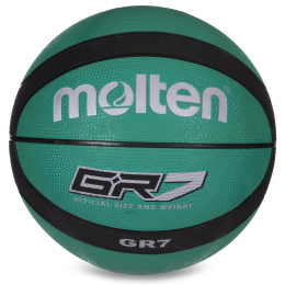 Мяч баскетбольный резиновый MOLTEN GR7 BGR7-GK-SH №7 зеленый-черный