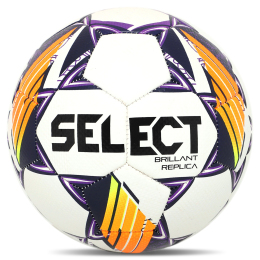 Мяч футбольный детский SELECT BRILLANT REPLICA V24 BRILLANT-REP-4WV №4 белый-фиолетовый