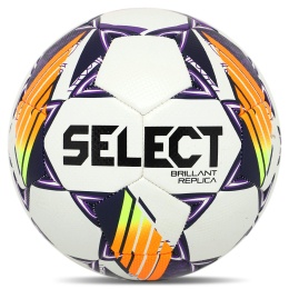 М'яч футбольний дитячий SELECT BRILLANT REPLICA V24 BRILLANT-REP-5WV №5 білий-фіолетовий