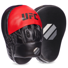 Лапа Изогнутая для бокса и единоборств UFC UHK-69754 26x19x15,5см 2шт черный-красный