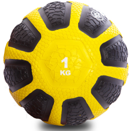 Мяч медицинский медбол Zelart Medicine Ball FI-0898-1 1кг черный-желтый