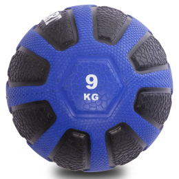 Мяч медицинский медбол Zelart Medicine Ball FI-0898-9 9кг черный-синий