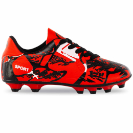 Бутсы футбольные детские SP-Sport 7863-2 размер 31-36 красный-черный