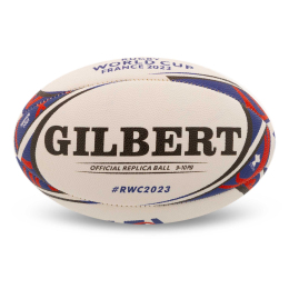 М'яч для регбі дитячий MINI GILBERT R-6584-7 розмір 1 білий-чорний-червоний
