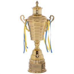Кубок спортивный с ручками и крышкой SP-Sport JOY XB107A высота 53см золотой