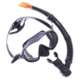 Набор для плавания маска c трубкой Zelart M105-SN132-SIL черный