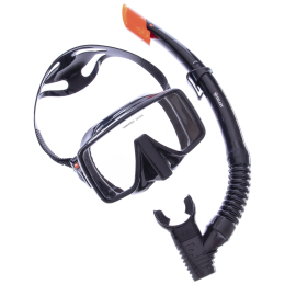 Набор для плавания маска c трубкой Zelart M109-SN50-4-SIL черный