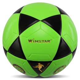 Мяч футбольный WINSTAR FB-00039 №5 PU салатовый-черный