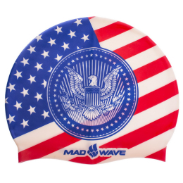 Шапочка для плавання MadWave USA M055303000W синій-червоний
