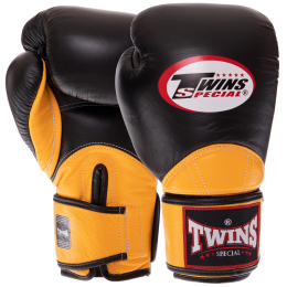 Боксерські рукавиці шкіряні TWINS VELCRO BGVL11 10-14унцій кольори в асортименті