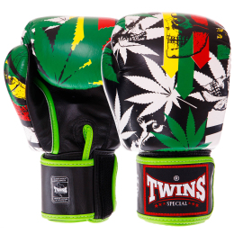Боксерські рукавиці шкіряні TWINS FBGVL3-54 GRASS 10-14унцій зелений