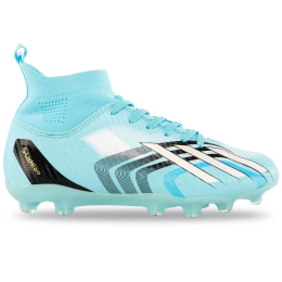 Бутсы футбольные детские с носком SP-Sport XC24-1 размер 35-39 голубой-черный