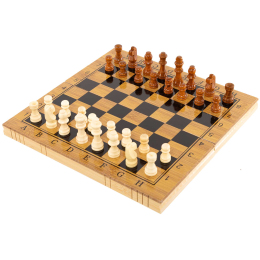 Шахи шашки нарди 3 в 1 набір настільних ігор із бамбука SP-Sport A3116 розмір 29,5x29,5см