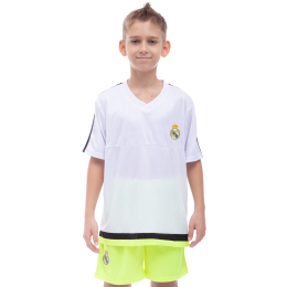 Форма футбольна дитяча SP-Sport REAL MADRID Sport CO-3900-RMAD-2 S-XL білий-салатовий