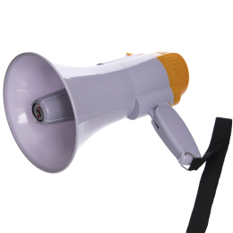 Громкоговоритель мегафон (рупор) SP-Planeta HW-8C 15W лиловый-желтый