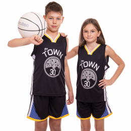Форма баскетбольна дитяча NB-Sport NBA TOWN 30 4311 M-2XL чорний-жовтий