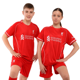 Форма футбольная детская с символикой футбольного клуба LIVERPOOL домашняя 2025 SP-Sport CO-7355 20-30 красный