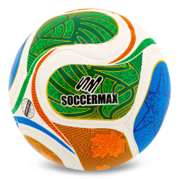 Мяч футбольный HYBRID SOCCERMAX FB-00315 №5 PU белый-синий-зеленый