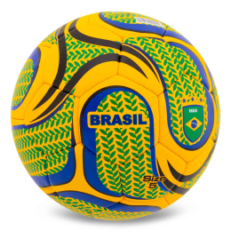 Мяч футбольный BALLONSTAR BRASIL FB-00322 №5 PU желтый-зеленый
