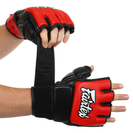 Перчатки для смешанных единоборств MMA кожаные FAIRTEX BO-0582 S-XL цвета в ассортименте