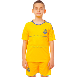 Форма футбольна дитяча з символікою збірної УКРАЇНА SP-Sport CO-1006-UKR-13 XS-XL кольори в асортименті