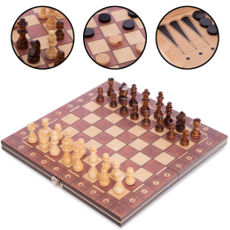 Набір настільних ігор 3 в 1 SP-Sport W7702H шахи, шашки, нарди