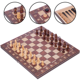 Набор настольных игр 3 в 1 на магнитах SP-Sport W7703H шахматы, шашки, нарды
