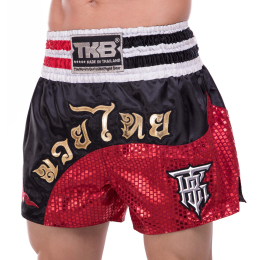 Шорти для тайського боксу та кікбоксингу TOP KING TKTBS-208 XS-XXL чорний-червоний