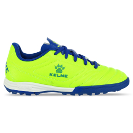 Сороконожки обувь футбольная детская KELME BASIC 873701-9986 размер 27-37 салатовый-синий