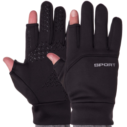 Перчатки для охоты и рыбалки (перчатки спиннингиста) SP-Sport BC-9240 размер универсальный черный