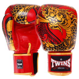 Боксерські рукавиці шкіряні TWINS FBGVL3-52 NAGAS 10-14унций кольори в асортименті