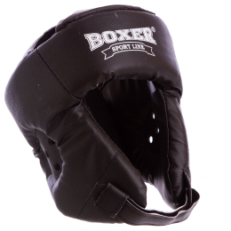 Шолом боксерський відкритий з посиленим захистом верхівки шкірозамінник BOXER 2030 M-L кольори в асортименті