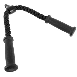 Канат гнучка тяга для трицепса з подвійним хватом HIGHQ SPORT SC-801569 68см чорний