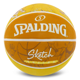 М'яч баскетбольний гумовий SPALDING SKETCH CRACK 84450Y розмір 7 жовтий