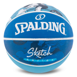 М'яч баскетбольний гумовий SPALDING SKETCH DRIBBLE 84448Y розмір 7 синій