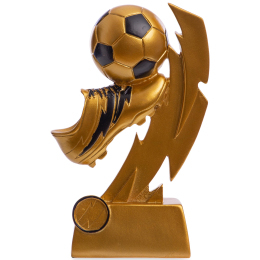 Статуэтка наградная спортивная Футбол Бутса с мячом золотая SP-Sport C-1720-A