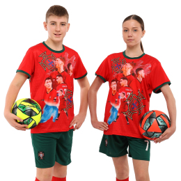 Форма футбольна дитяча RONALDO 7 SP-Sport CO-7362 20-30 червоний-зелений