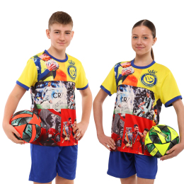 Форма футбольна дитяча RONALDO 7 SP-Sport CO-7364 20-30 жовтий-синій