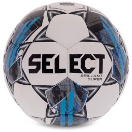 М'яч футбольний SELECT BRILLANT SUPER HS FIFA QUALITY PRO V22 BRILLANT-SUPER-WGR №5 білий-сірий