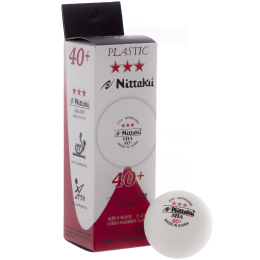 Набор мячей для настольного тенниса NITTAKU 3* 40+ NB-1400 3шт белый