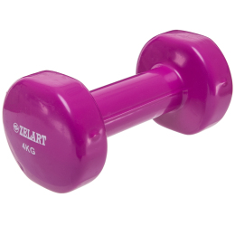Гантели для фитнеса виниловые Zelart Beauty TA-5225-4 2шт 4кг цвета в ассортименте