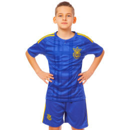 Форма футбольна дитяча комплект футболка шорти та гетри з символікою збірної УКРАЇНА SP-Sport 3900-16B-ETM1721 XS-XL кольори в асортименті