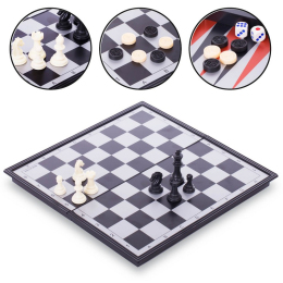 Набор настольных игр 3 в 1 дорожные на магнитах SP-Sport IG-9818 шахматы, шашки, нарды