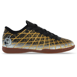 Взуття для футзалу підліткове ZUSHUNDA OB-333B-1 розмір 35-40 чорний-золотий