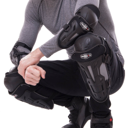 Комплект захисту PROMOTO PM-28 (коліно, гомілка, передпліччя, лікоть) чорний